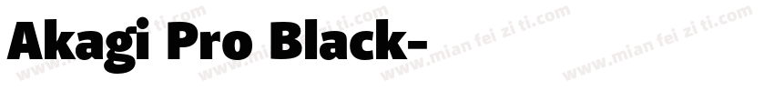 Akagi Pro Black字体转换